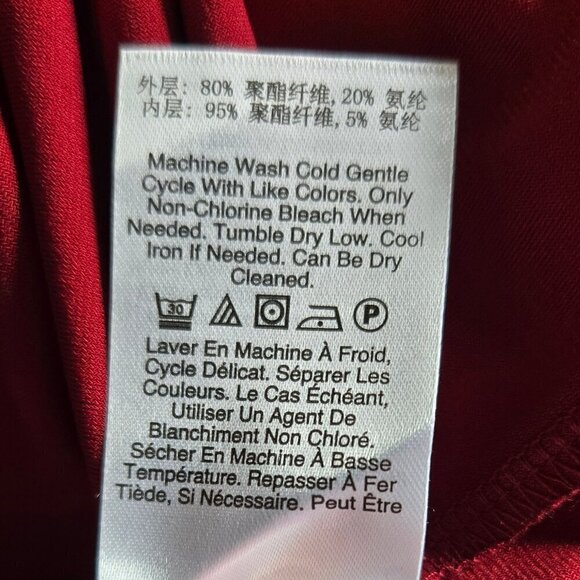 DKNY Red Mesh Maxi Slip Dress M Formal Cocktail Wedding Boho Y2K Party Holiday - Picture 8 of 10